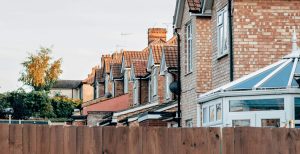 A row of brick houses