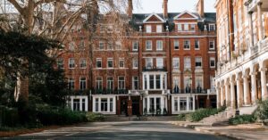 A row of houses in London that require million pound mortgages to purchase