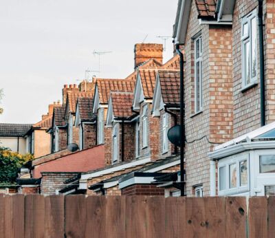 A row of brick houses