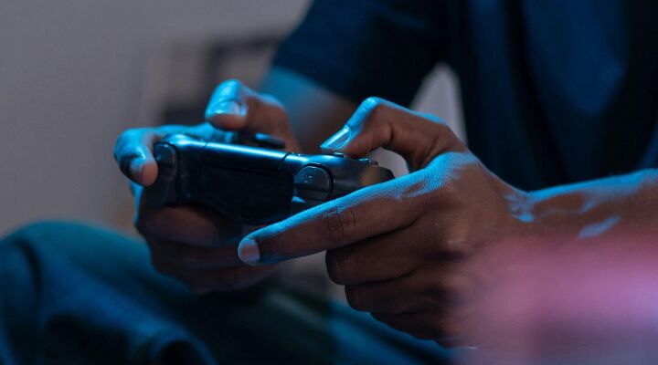 Man playing Xbox