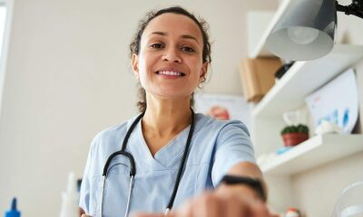 A doctor in a GP surgery