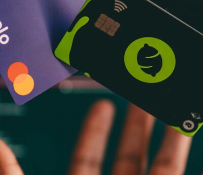 Two credit cards falling into someones hands